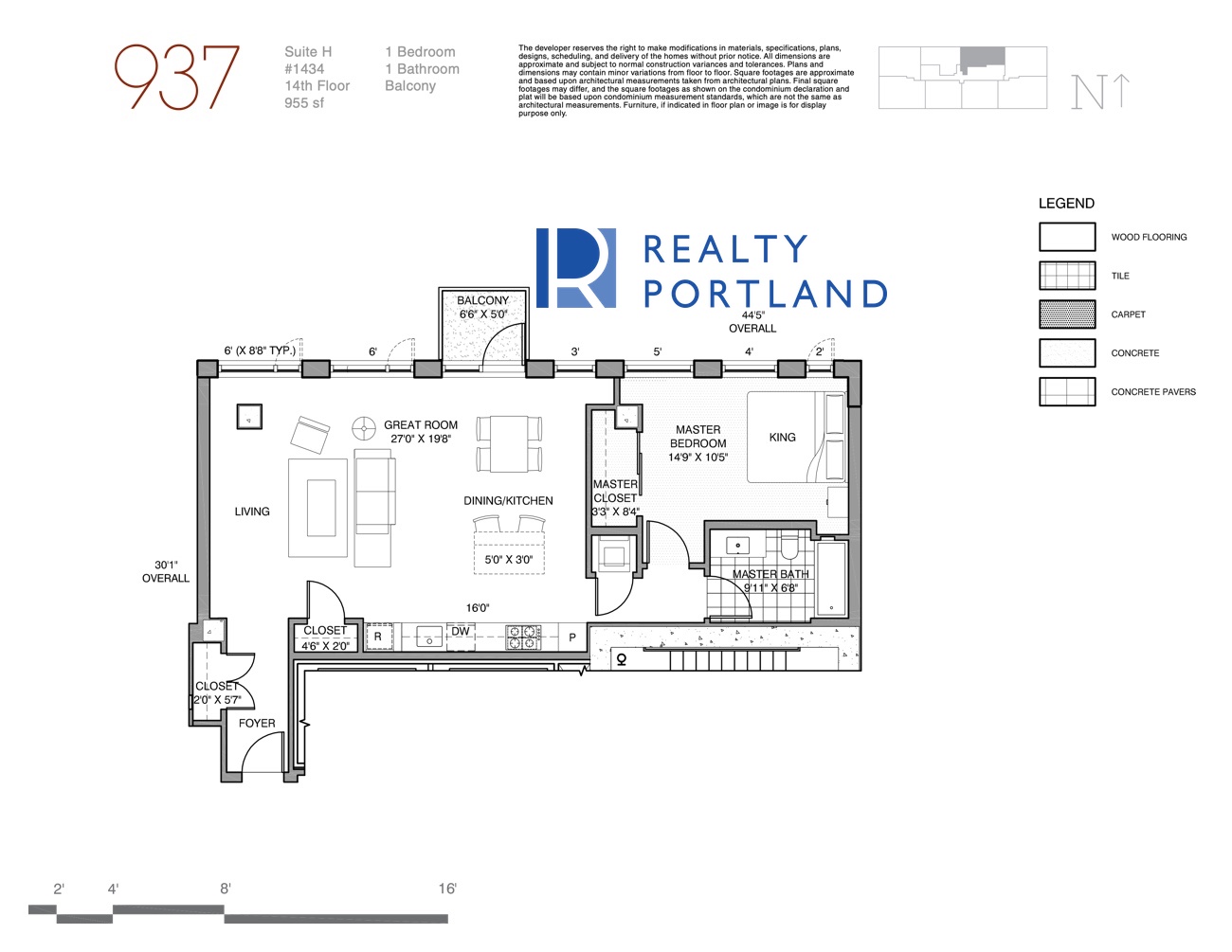 Suite H – #1434 floor plan at 937 Glisan