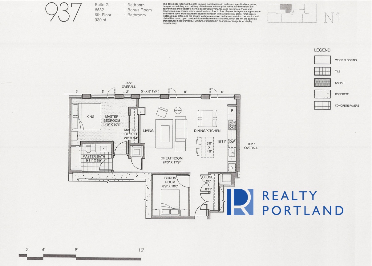 Suite G – #632 floor plan at 937 Glisan