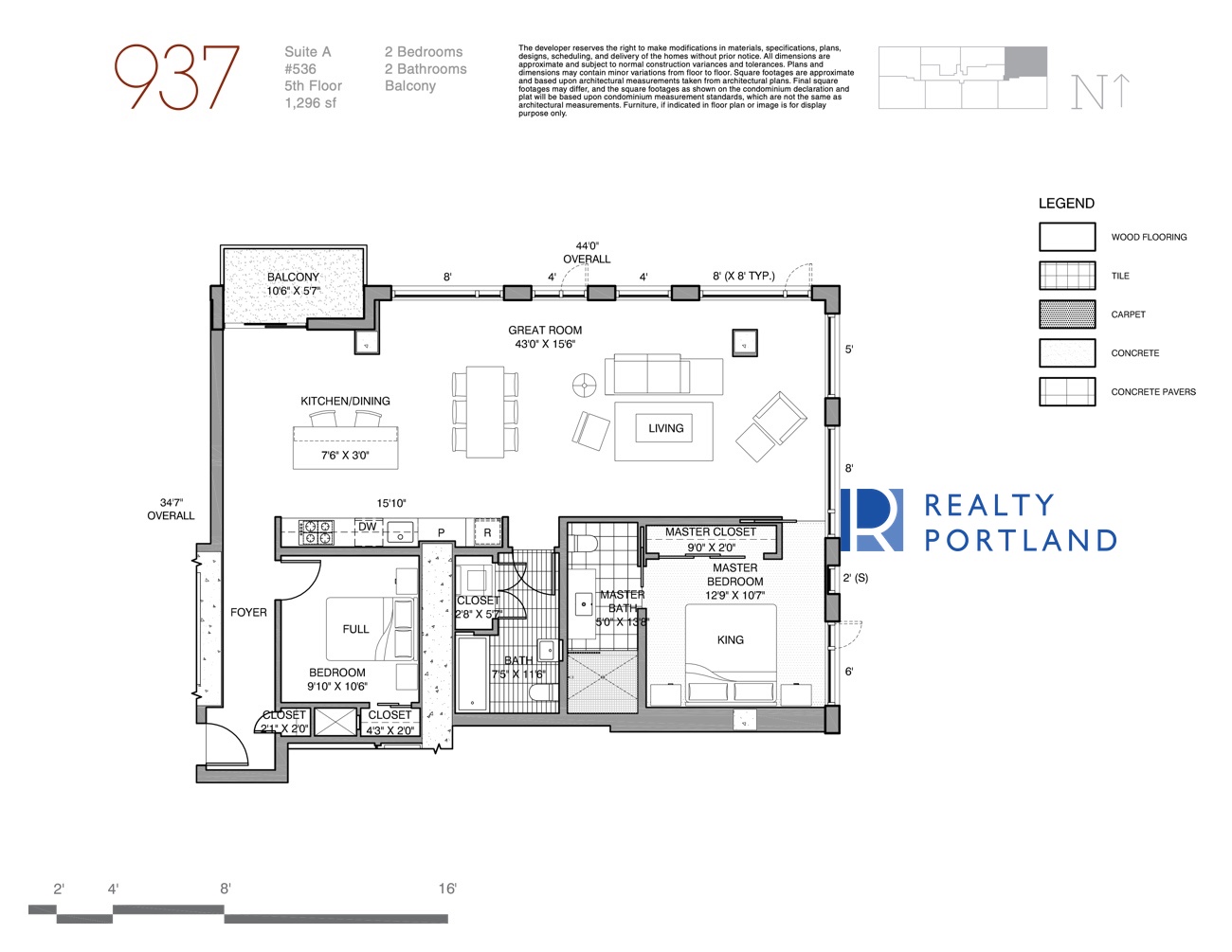 Suite A – #536 floor plan at 937 Glisan