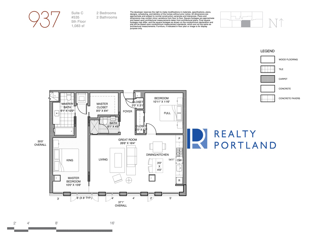 Suite C – #535 floor plan at 937 Glisan